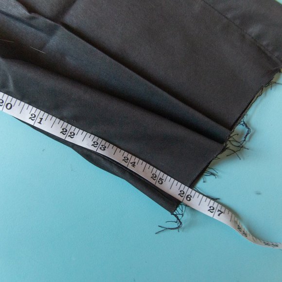 Zara Dreed Flare Raw Hem Cropped Faux Leather Waxed Denim Jeans Size US 14 - Picture 9 of 10